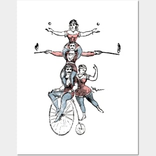 Clever Circus Cyclists Posters and Art